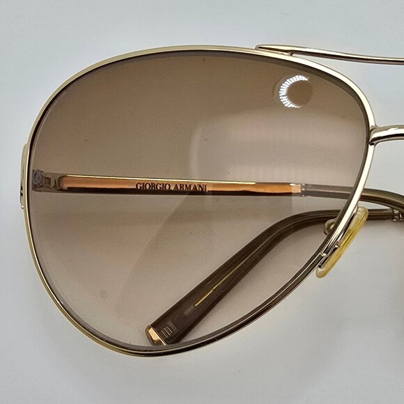 *SOLD* Giorgio Armani GA448/S Gold Frame Brown Gradient Lens Aviator Sunglasses - Picture 12 of 12